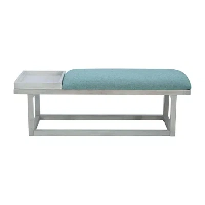 Asstd National Brand Lenora Upholstered Tray-top Bench In White