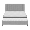 Asstd National Brand Lenora Upholstered Wooden Bed In Gray