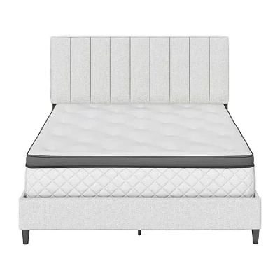 Asstd National Brand Lenora Upholstered Wooden Bed In Sand