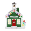 Asstd National Brand Lighted Ceramic Christmas Village School Tabletop Decor In Green