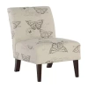 Asstd National Brand Lily Butterfly Slipper Chair In White