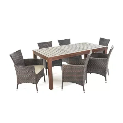Asstd National Brand Lincoln 7-pc. Rectangular Dining Set In Brown