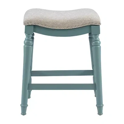 Asstd National Brand Lockhart Big And Tall Backless Counter Stool In Blue