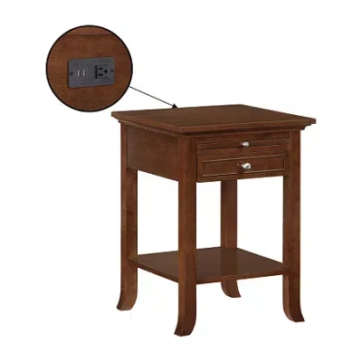 Asstd National Brand Logan 1-drawer End Table In Brown