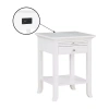 Asstd National Brand Logan 1-drawer End Table In White
