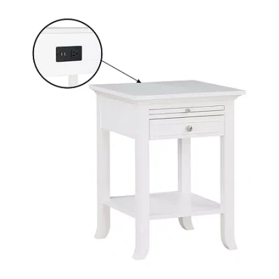 Asstd National Brand Logan 1-drawer End Table In White