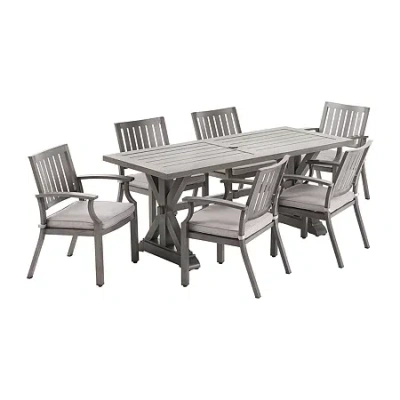 Asstd National Brand Lombok 7-pc. Rectangular Dining Set In Gray