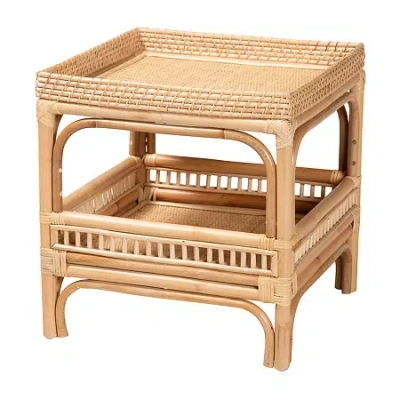 Asstd National Brand Lombok Rattan End Table In White