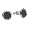 Asstd National Brand Love Knot Onyx Stone Cuff Links In Multi
