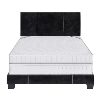 Asstd National Brand Lucena Upholstered Platform Bed In Black