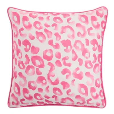 Asstd National Brand Lulu Leopard Square Throw Pillow In Pink