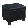 Asstd National Brand Madison Cushioned Ottoman In Black