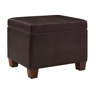 Asstd National Brand Madison Cushioned Ottoman In Brown