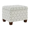 Asstd National Brand Madison Cushioned Ottoman In White