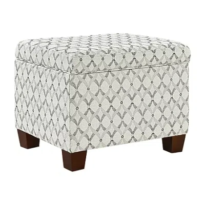Asstd National Brand Madison Cushioned Ottoman In White