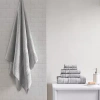 Asstd National Brand Madison Park Essentials Remy Cotton Super Soft Solid 6-pc. Quick Dry Solid Bath Towel Set In Silver
