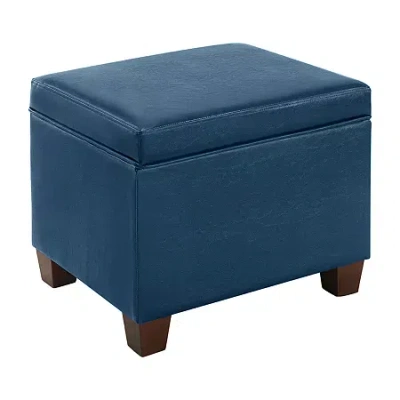 Asstd National Brand Madison Storage Ottoman In Blue