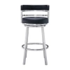 Asstd National Brand Madrid Counter Height Swivel Bar Stool In Black