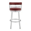 Asstd National Brand Madrid Counter Height Swivel Bar Stool In Red