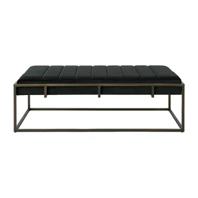 Asstd National Brand Magdalene Tufted Upholstered Ottoman In Black