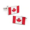 Asstd National Brand Maple Leaf Cufflinks In Red