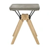 Asstd National Brand Marcio Patio Collection Weather Resistant Concrete Side Table In Gray