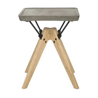 Asstd National Brand Marcio Patio Collection Weather Resistant Concrete Side Table In Gray