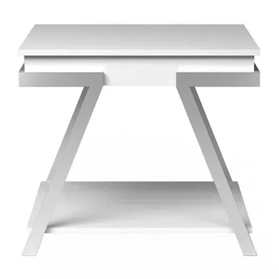 Asstd National Brand Marion Storage End Table In White