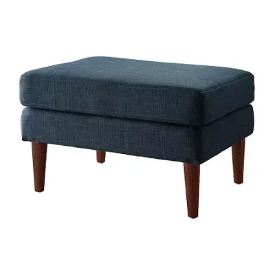 Asstd National Brand Marlow Mid Century Ottoman In Blue
