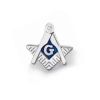 Asstd National Brand Masonic Emblem Tie Tack In Silver