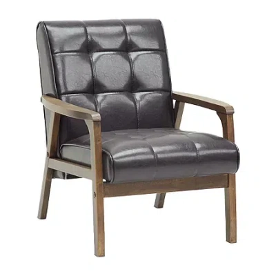 Asstd National Brand Masterpieces Living Room Collection Tufted Upholstered Club Chair In Brown