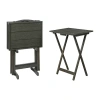 Asstd National Brand Maurine Farmhouse 4-pc. Tv Tray Table With Stand In Gray