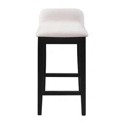 Asstd National Brand Maydena Counter Height Upholstered Bar Stool In Black