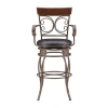 Asstd National Brand Maymead Big And Tall Swivel Bar Stool In Brown