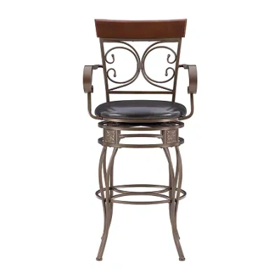 Asstd National Brand Maymead Big And Tall Swivel Bar Stool In Brown