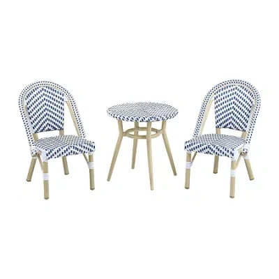 Asstd National Brand Mayora Mid Century 3-pc. Bistro Set In Blue