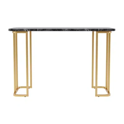 Asstd National Brand Mel Metal Console Table In Black