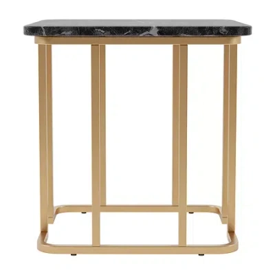 Asstd National Brand Mel Metal End Table In Black