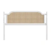 Asstd National Brand Melanie Wood And Cane Headboard In White