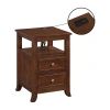 Asstd National Brand Melbourne 2-drawer End Table In Brown