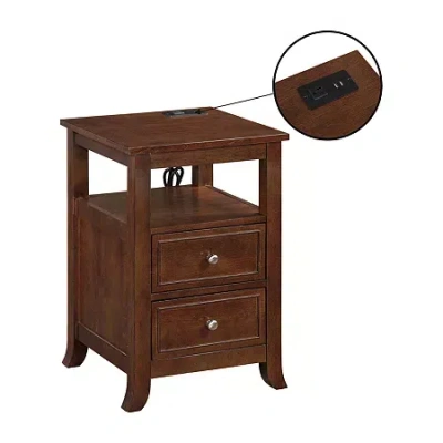 Asstd National Brand Melbourne 2-drawer End Table In Brown