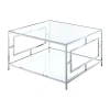 Asstd National Brand Metal Coffee Table In Silver