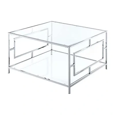 Asstd National Brand Metal Coffee Table In Silver