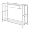Asstd National Brand Metal Console Table In Silver
