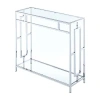 Asstd National Brand Metal Console Table In Silver