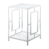 Asstd National Brand Metal End Table In Silver