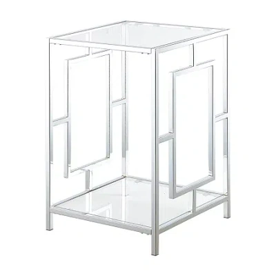 Asstd National Brand Metal End Table In Silver