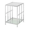 Asstd National Brand Metal End Table In Silver