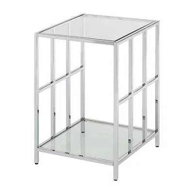 Asstd National Brand Metal End Table In Silver