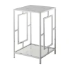 Asstd National Brand Metal End Table In White